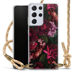 Dunkelrote und rosa Blüten