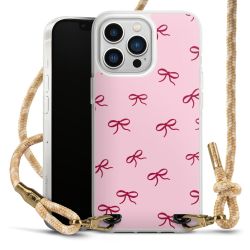 Schleifen Muster Rot Pink