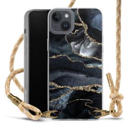 Dunkler Marmor Gold Glitzerlook