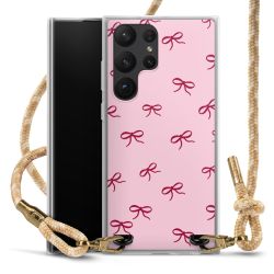 Schleifen Muster Rot Pink