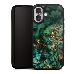 Aspetto marmorizzato ciano glitterato