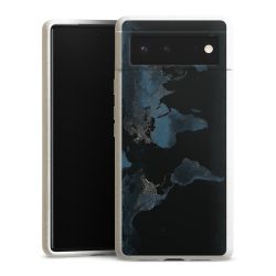 Mappa del mondo con luce notturna