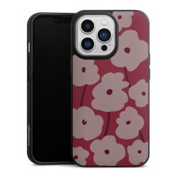 Minimalistische Blumen Bordeaux