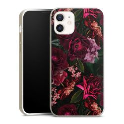 Fleurs rouge foncé et roses