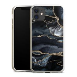 Dunkler Marmor Gold Glitzerlook