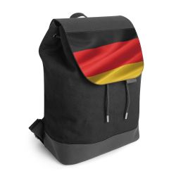 Backpack with flap black