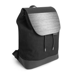 Backpack with flap black