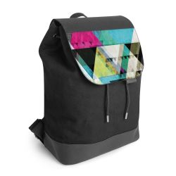 Backpack with flap black