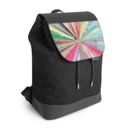 Backpack with flap black