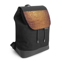 Backpack with flap black