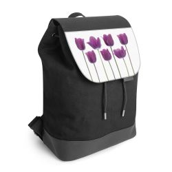 Backpack with flap black