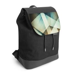 Backpack with flap black