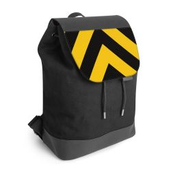 Backpack with flap black