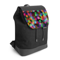 Backpack with flap black