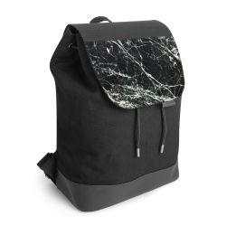 Backpack with flap black