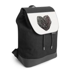 Backpack with flap black