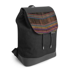 Backpack with flap black