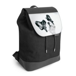 Backpack with flap black