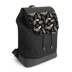 Backpack with flap black