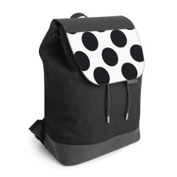 Backpack with flap black