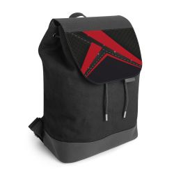 Backpack with flap black