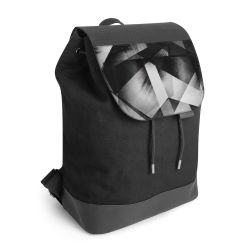 Backpack with flap black