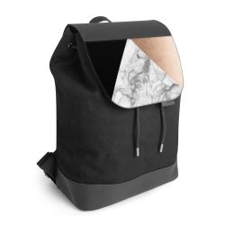 Backpack with flap black