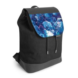 Backpack with flap black