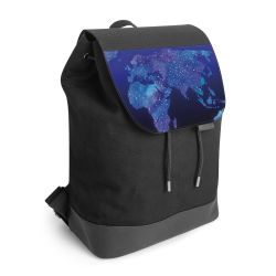 Backpack with flap black