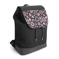 Backpack with flap black