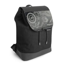 Backpack with flap black