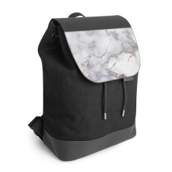 Backpack with flap black