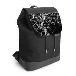 Backpack with flap black