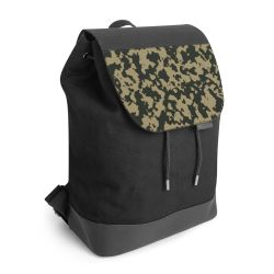 Backpack with flap black