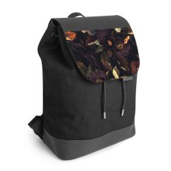 Backpack with flap black