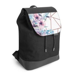 Backpack with flap black