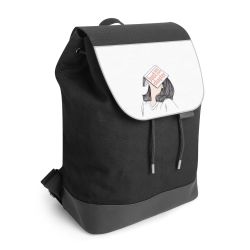 Backpack with flap black