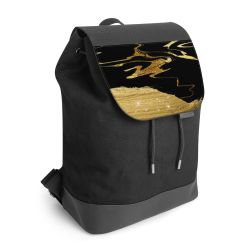 Backpack with flap black