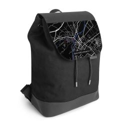 Backpack with flap black