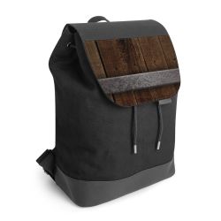 Backpack with flap black