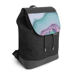 Backpack with flap black