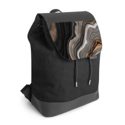 Backpack with flap black