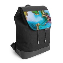 Backpack with flap black