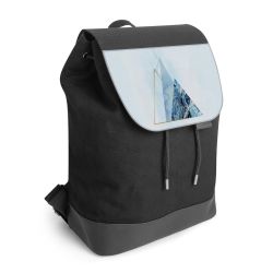 Backpack with flap black