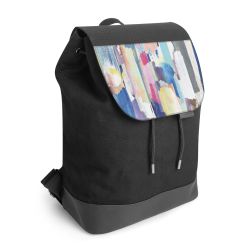 Backpack with flap black