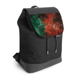 Backpack with flap black