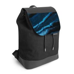 Backpack with flap black