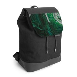 Backpack with flap black