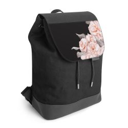 Backpack with flap black