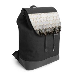 Backpack with flap black